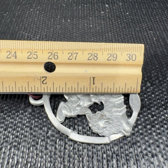 Vintage 1998 Longaberger Peace Pewter Ornament Angel Hanging Figure Metal Decor - Picture 3 of 10